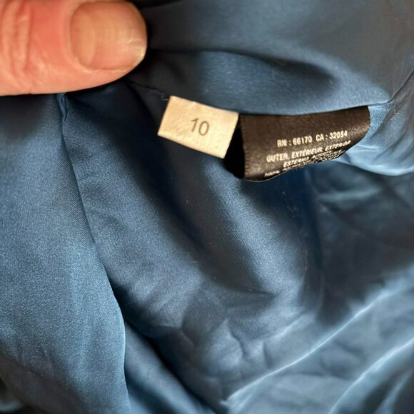 Anthropologie - Paper Crown "Rivier" Blue Multi-colored Maxi Dress, Size 10 - Picture 4 of 4